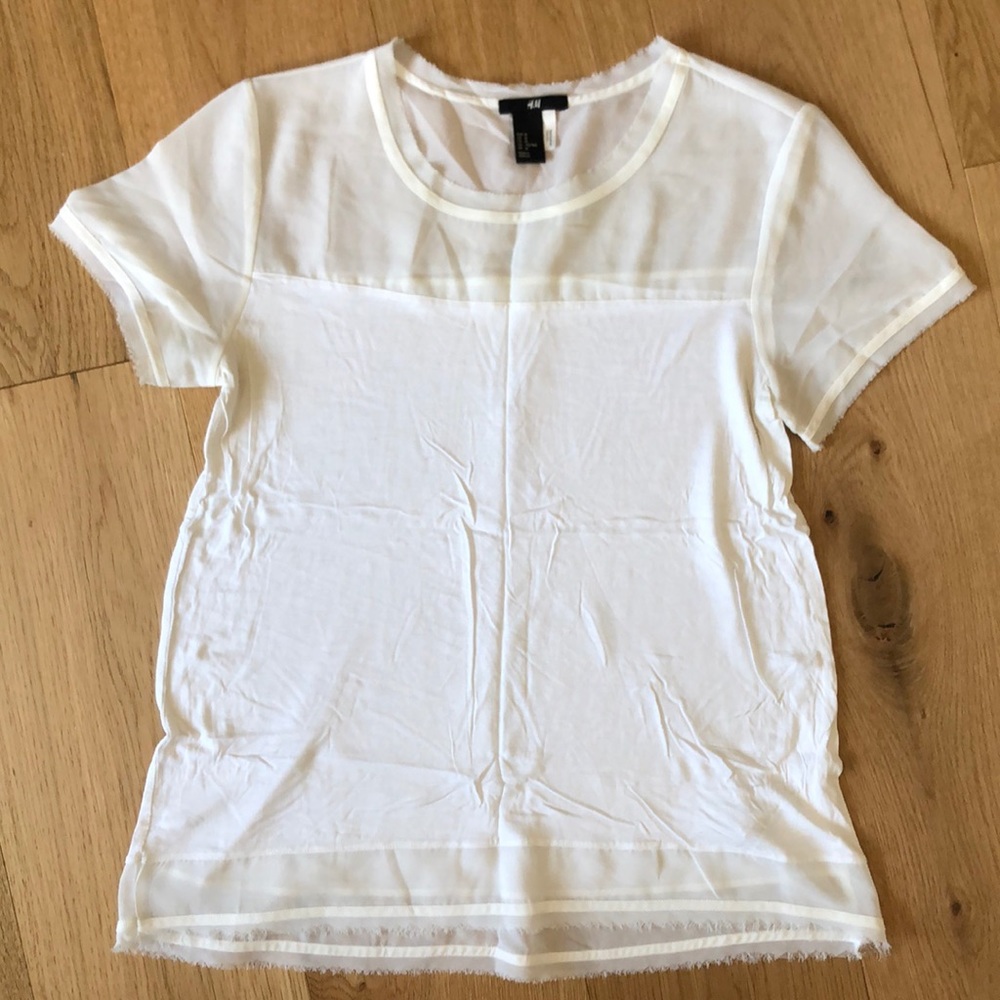 Chiffon and Jersey knit tee